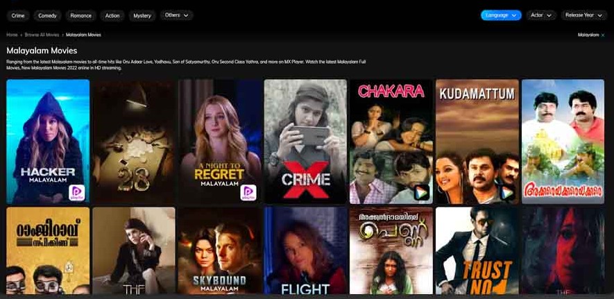 Trending movies and TV shows available on Movhub